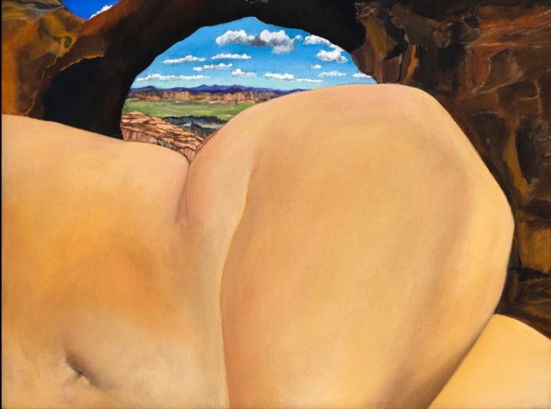 Arches Nat’l Park, 1974-75 acrylic on canvas by Martha Edelheit,