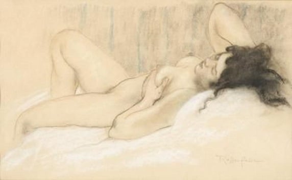 armand rassenfosse Lying nude