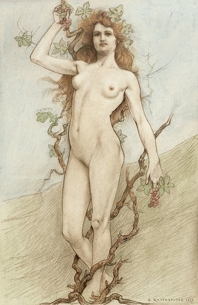 armand rassenfosse Nude Bacchante