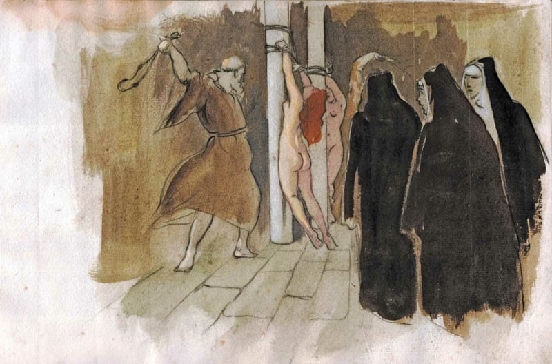 aroldo bonzagni whipping monks