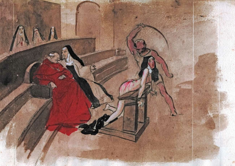 aroldo bonzagni whipping of young nun