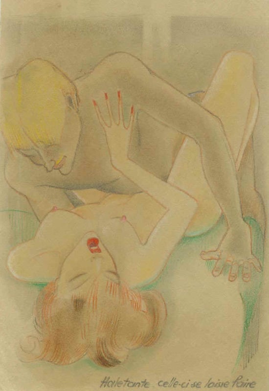 Art deco drawing erotic