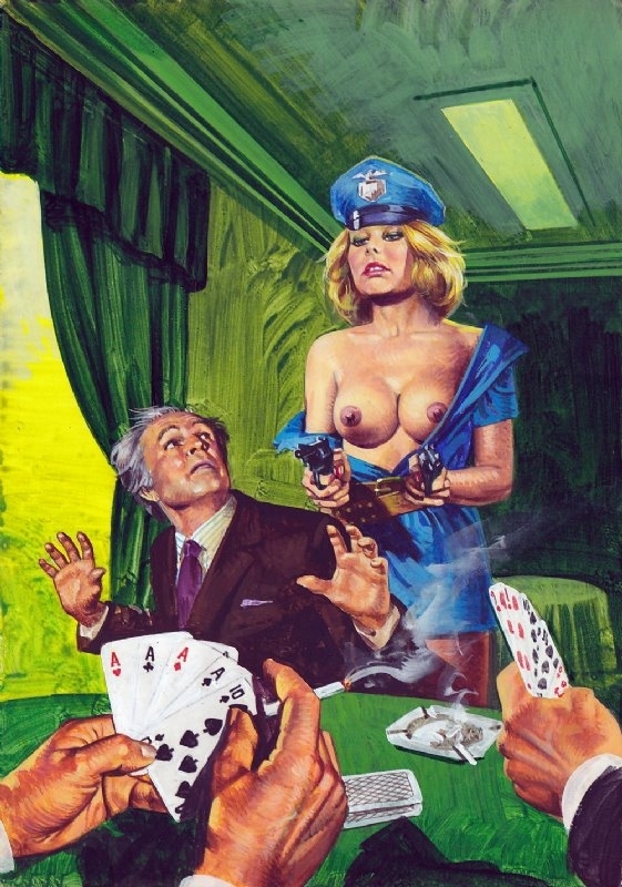 artwork for a poliziotto cover by Emanuelle Taglietti