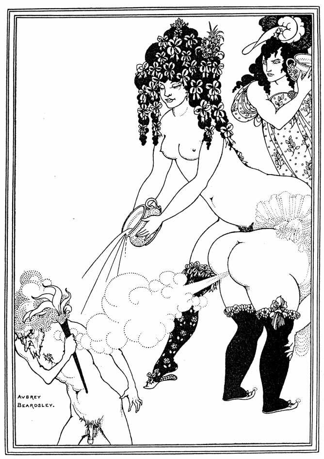 aubrey beardsley Two Athenian women in distress