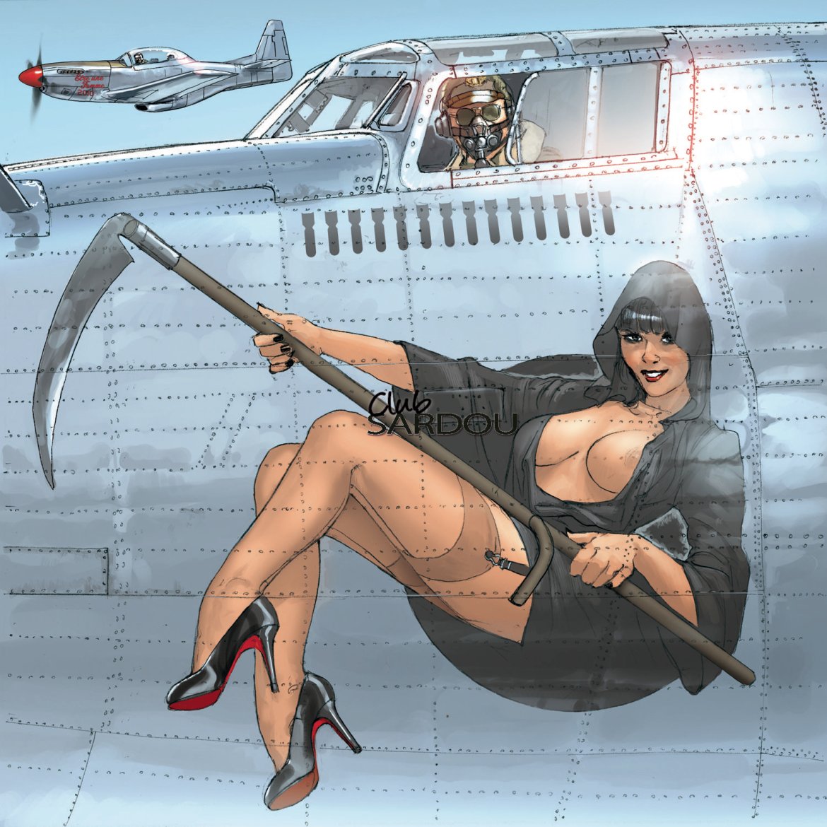 aviation pin up Romain Hugault