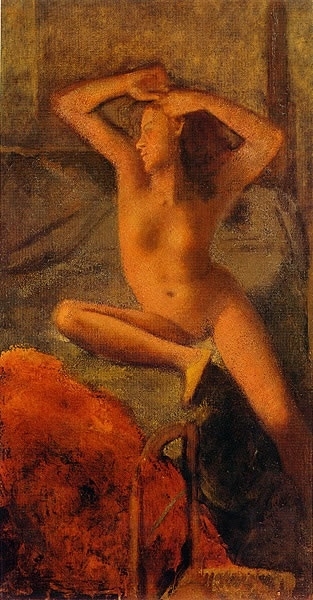 balthus Nude With Her Arms Raised