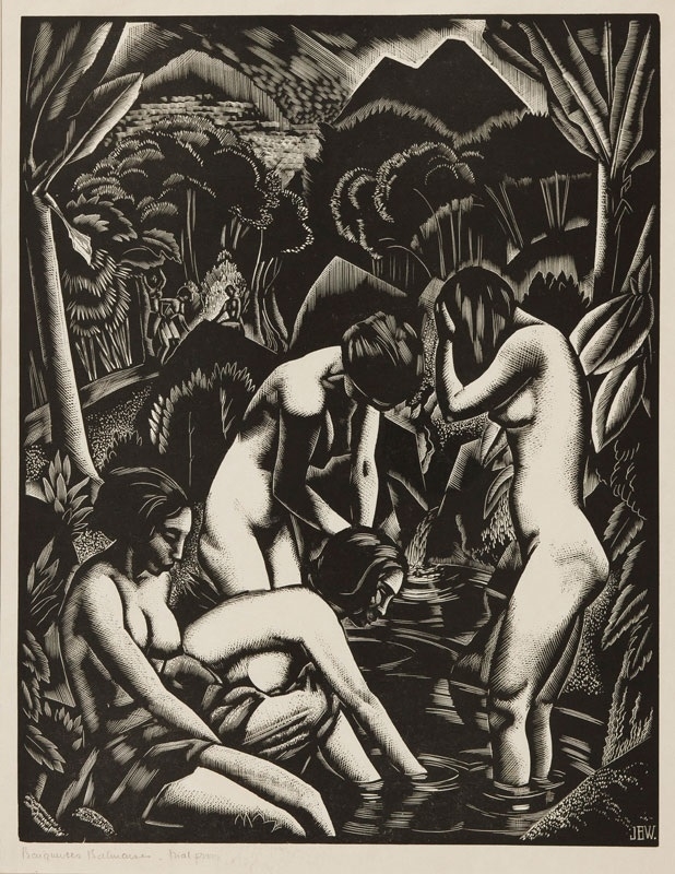 bathers john buckland engraving