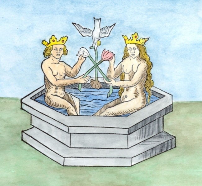 Bathing King and Queen, Rosarium Philosophorum