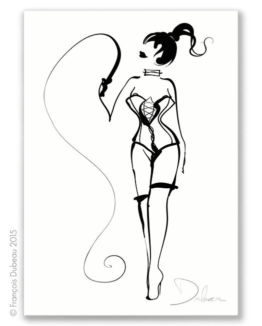 bdsm mistress with whip by Francois Dubeau