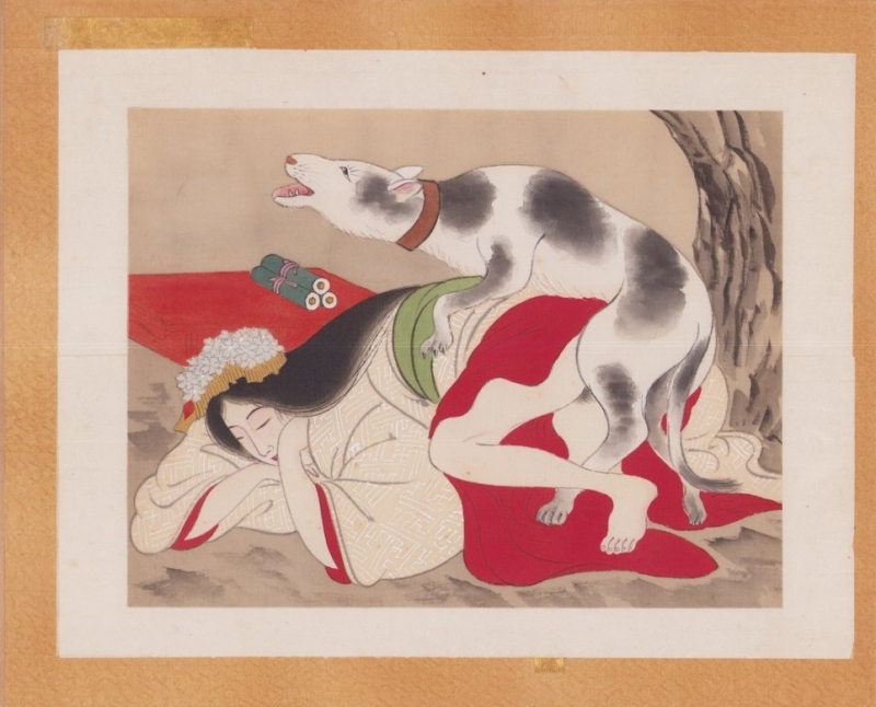 Bestiality scene with canine making love to Fusehine