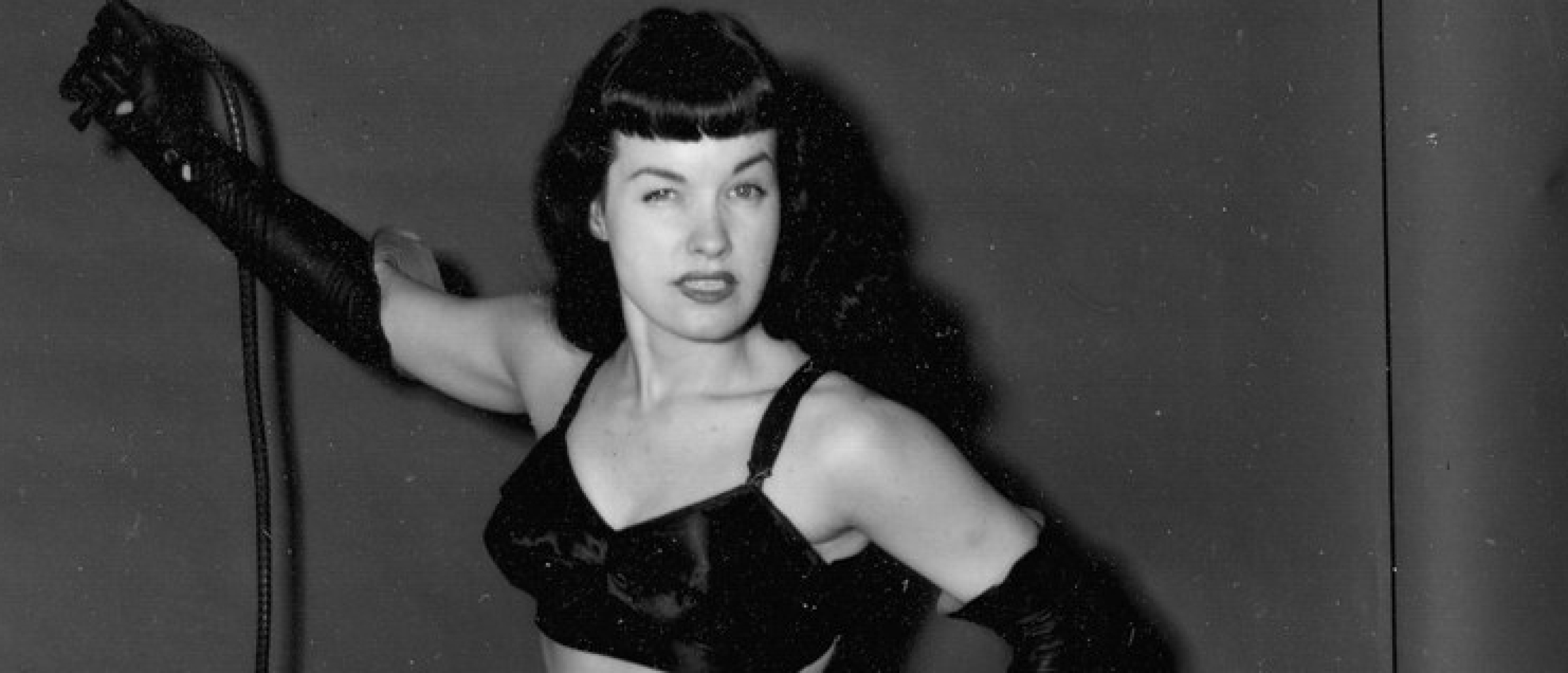 bettie page with whip