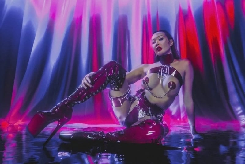 Between Silk and Chains pictorial for GATA Mag.  Mistress Eva about politics of sex work and the myths of power