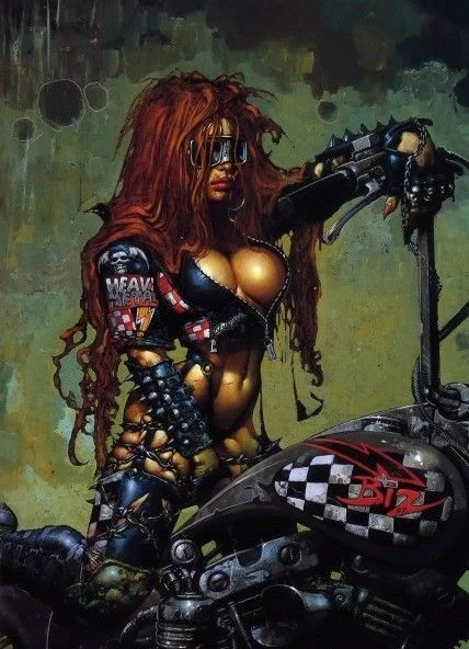 Biker Girl Simon Bisley