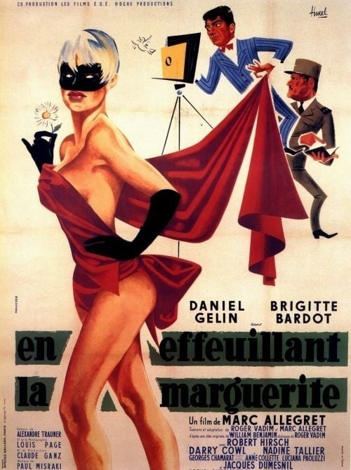 Brigitte Bardot starring in Mademoiselle Striptease (1956, France), Movie poster