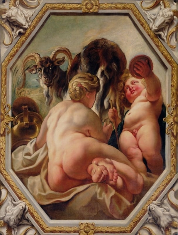 Capricorn, from the Signs of the Zodiac by Jacob Jordaens, circa 1640.