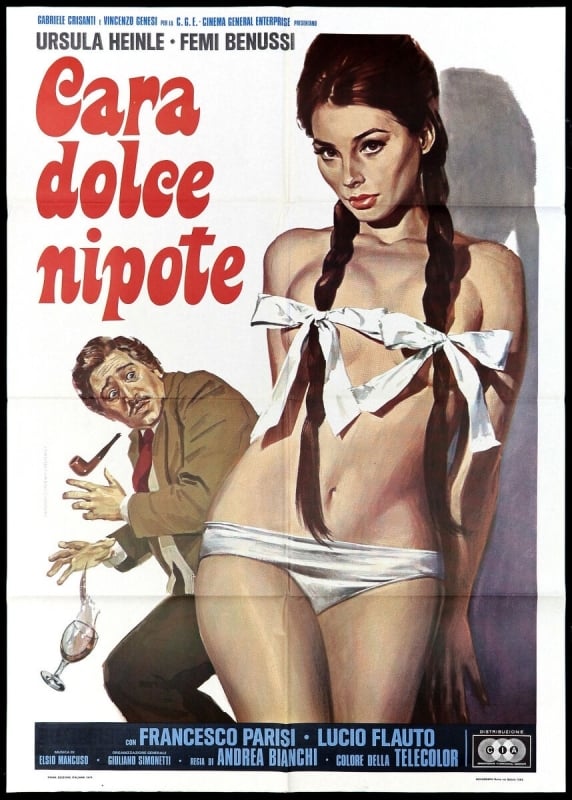 Cara dolce nipote, 1976 movie poster, Cult Erotic 70s Cinema