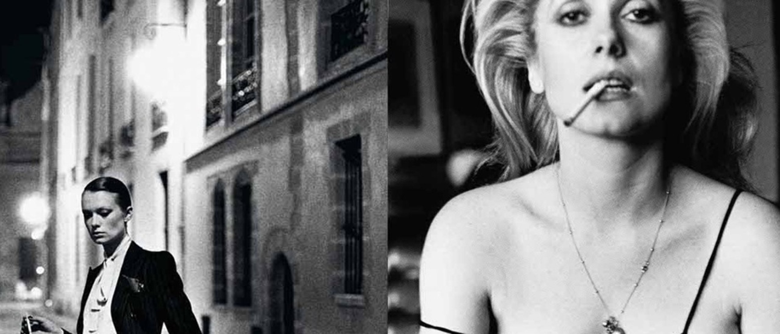 Catherine Deneuve for Esquire, Paris 1976 (right). Photoshoot by Helmut Newton