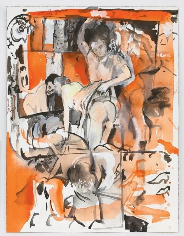 Cecily Brown. Untitled 2013, watercolor and gouache on paper