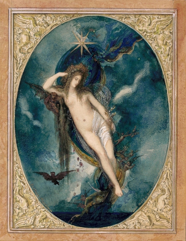 celestial allegories - Gustave Moreau, Nyx, Night Goddess, 1880