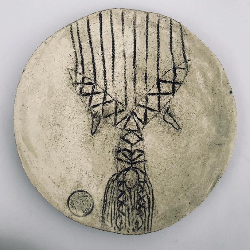 Ceramic plate with shibari motif Alika Malonog