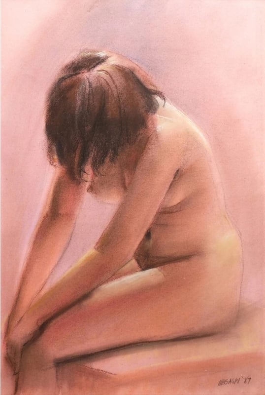 Cesar Legaspi, Nude, 1987, pastel