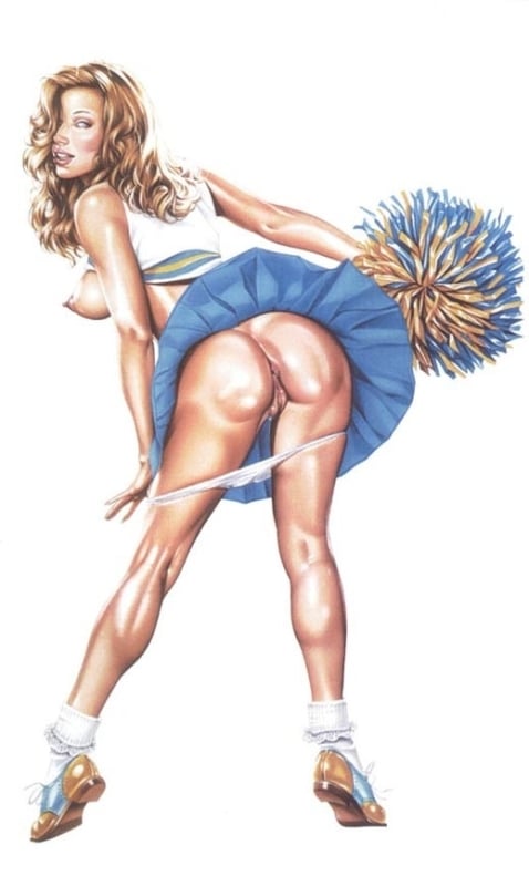 Cheer pin-up by Armando Huerta