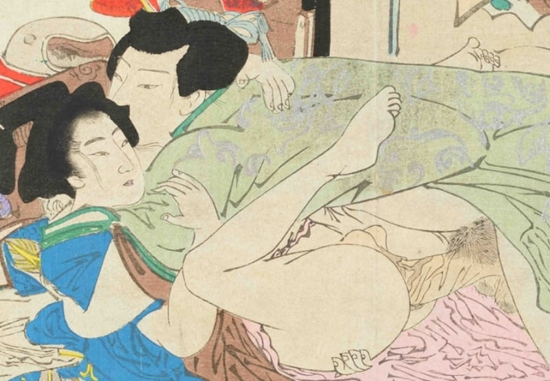 Chicago Institute gay exhibition Meiji shunga (close-up)