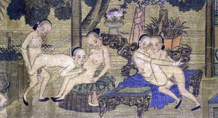 China erotic scroll Beijing, Qing dynasty, late 19th c