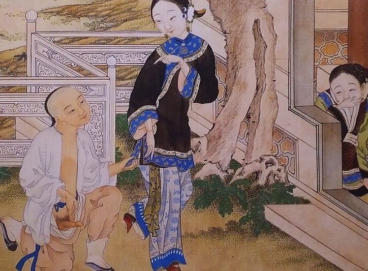 Chinese erotic album 19th century detail