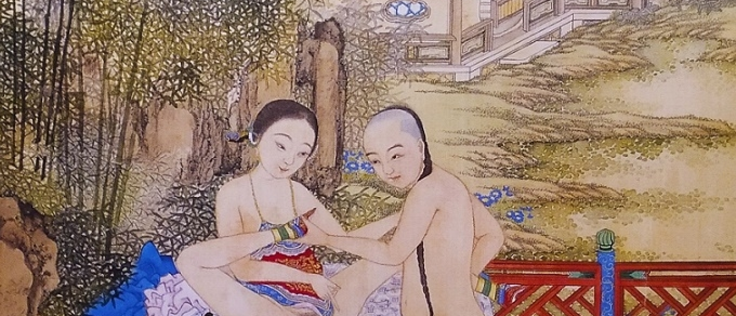 Chinese erotic album 19th century painting