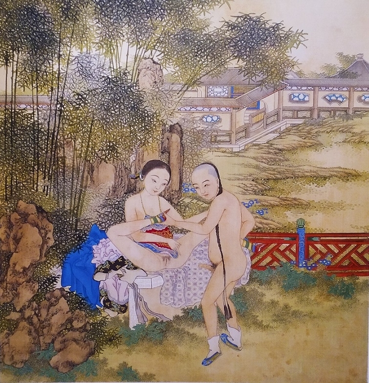 Chinese erotic album 19th century painting
