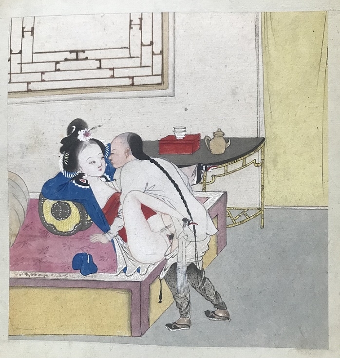 Chinese erotic painting pigtail