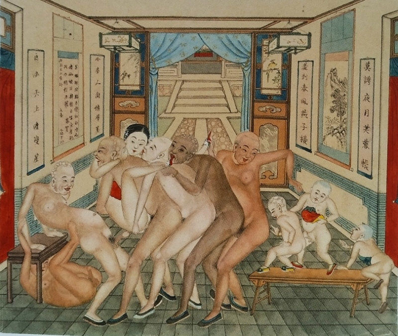 Chinese painting erotic orgy