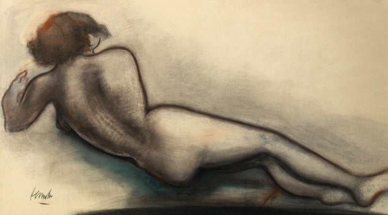 Constant Permeke, Female Nude, charcoal drawing Constant Permeke, Female Nude, charcoal drawing