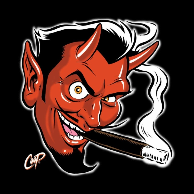 Coop devil with cigar