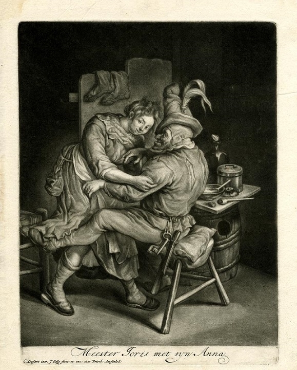 Cornelis Dusart Meester Joris met syn Anna