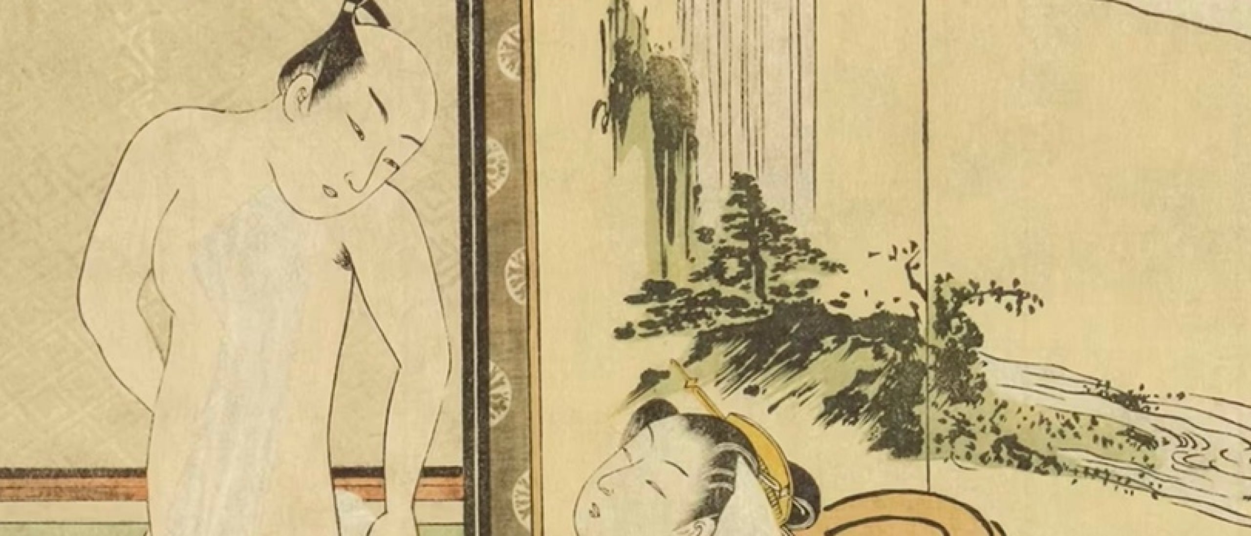 "Couple in a brothel ", 1760s from an untitled series by Suzuki Harunobu