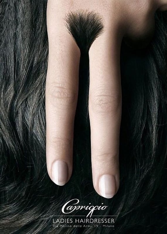 Creative Advertising. Ladies Hairdresser