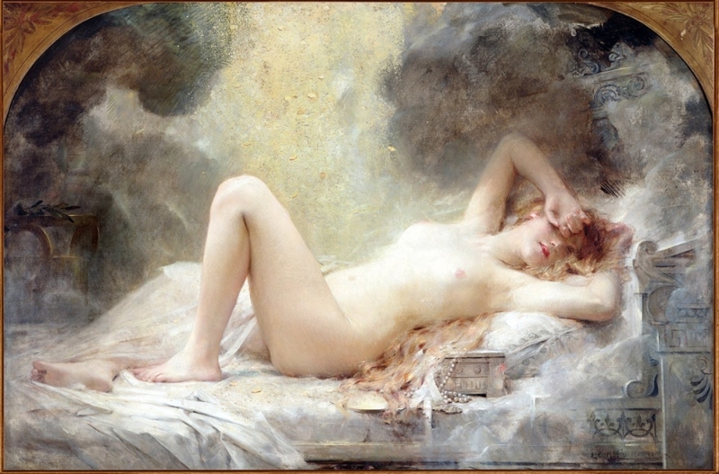 Danaë and the Shower of Gold, 1907 by Léon-François Comerre Danaë and the Shower of Gold, 1907 by Léon-François Comerre