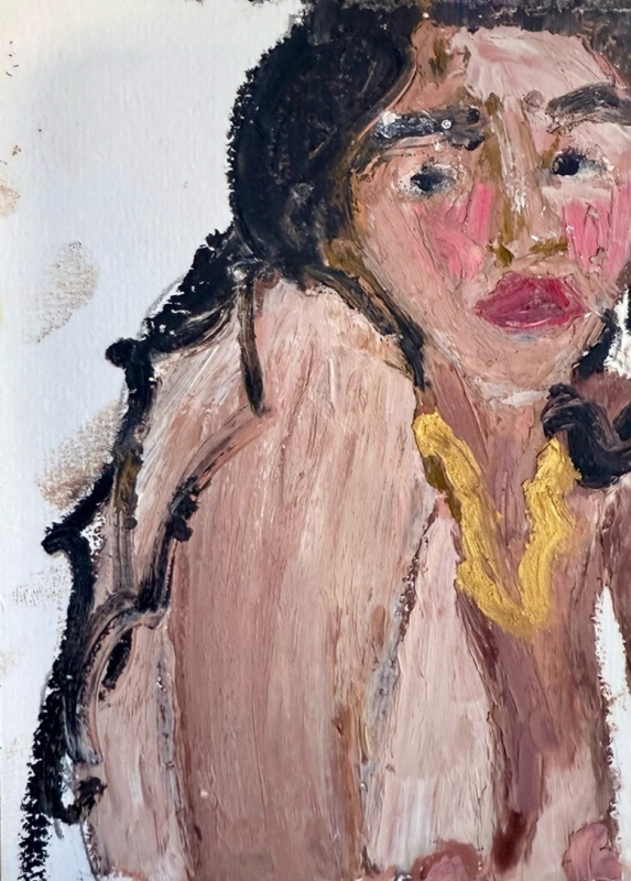 Dominic Slate, Muse, from the series Confessions, 2026, oil pastel