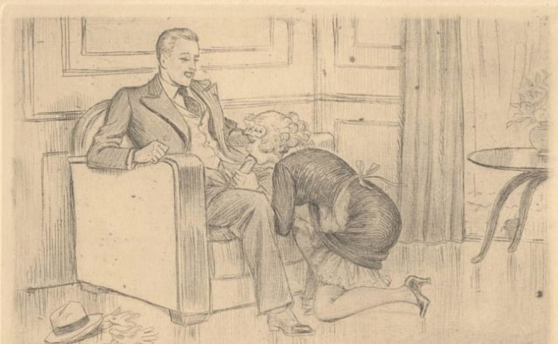 drawing depicting fellatio