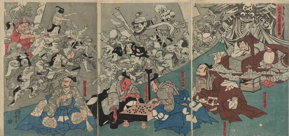 earth spider triptych Kuniyoshi