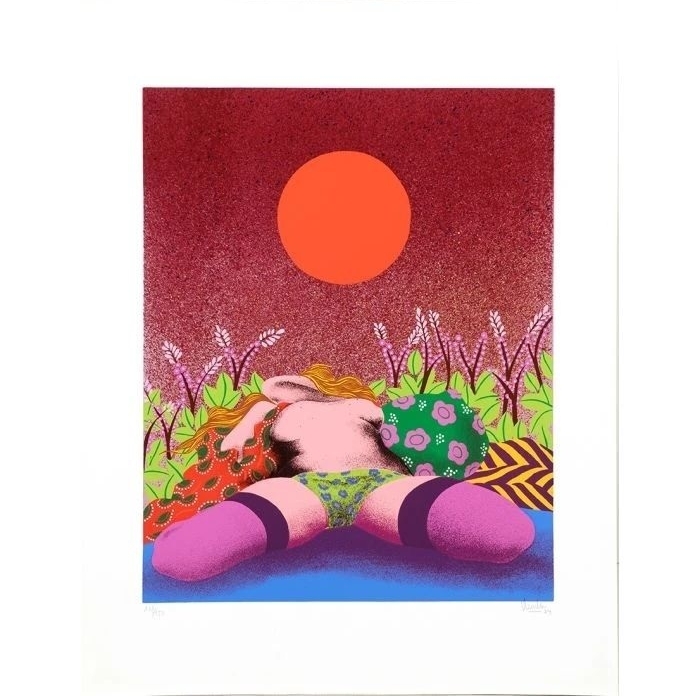Edouardo Urculo, Desnudo al sol, 1974, screenprint on paper