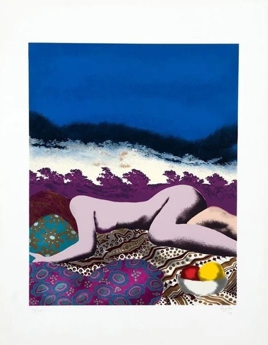 Edouardo Urculo, Nude with Fruits, 1974