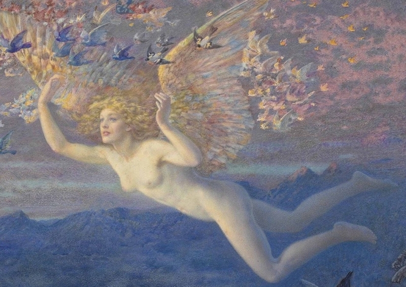 Edward Robert Hughes, Wings of the Morning, 1905 (detail)