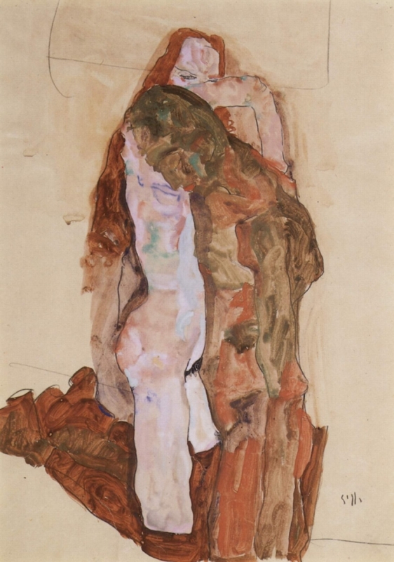 Egon Schiele, Woman and Man (Alternately, Husband and Wife), 1911 Egon Schiele, Woman and Man (Alternately, Husband and Wife), 1911