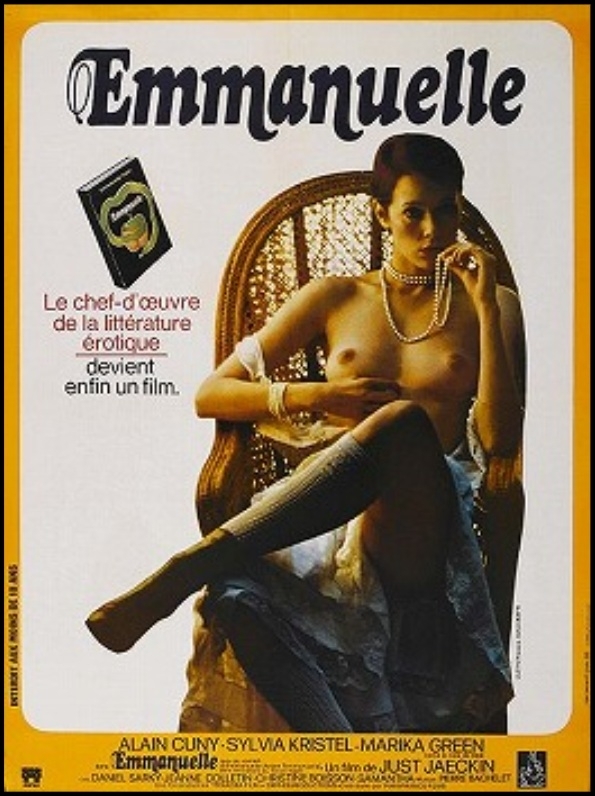 Emmanuelle (1974) Film Poster - Famous French erotic drama film directed by Just Jaeckin (Silvia Kristel)