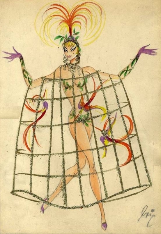 eric vogel Costume design for the operetta Maya. Buda Park Stage, 1967