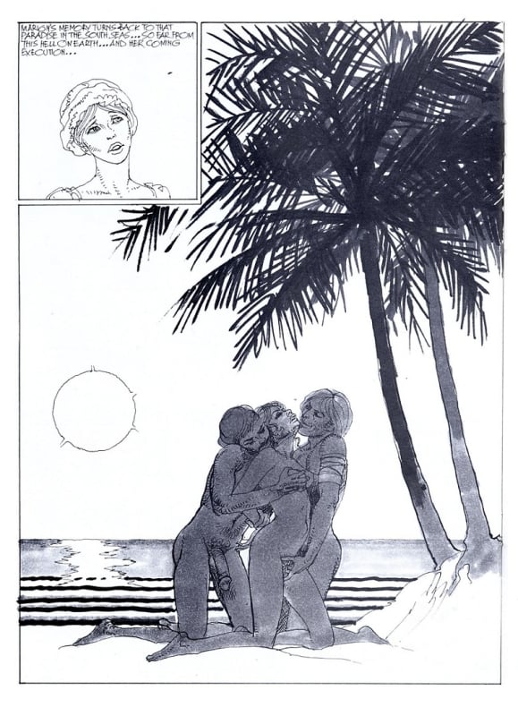 Erich von Götha cover Torrid magazine threesome under palm trees