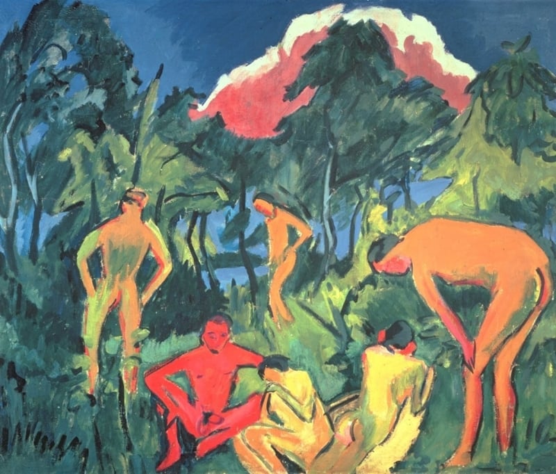 Ernst Ludwig Kirchner - Nudes in the Sun Moritzburg